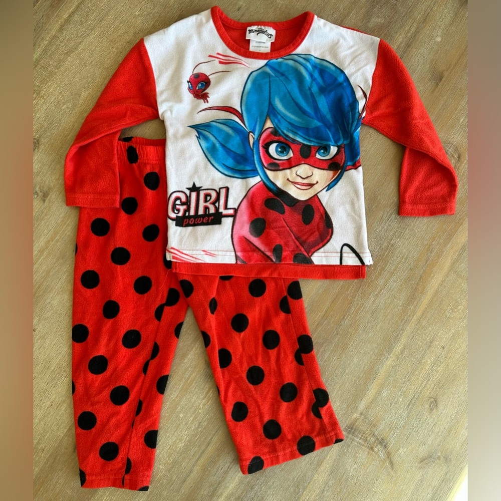 4T Miraculous Ladybug Fleece Pajama Set